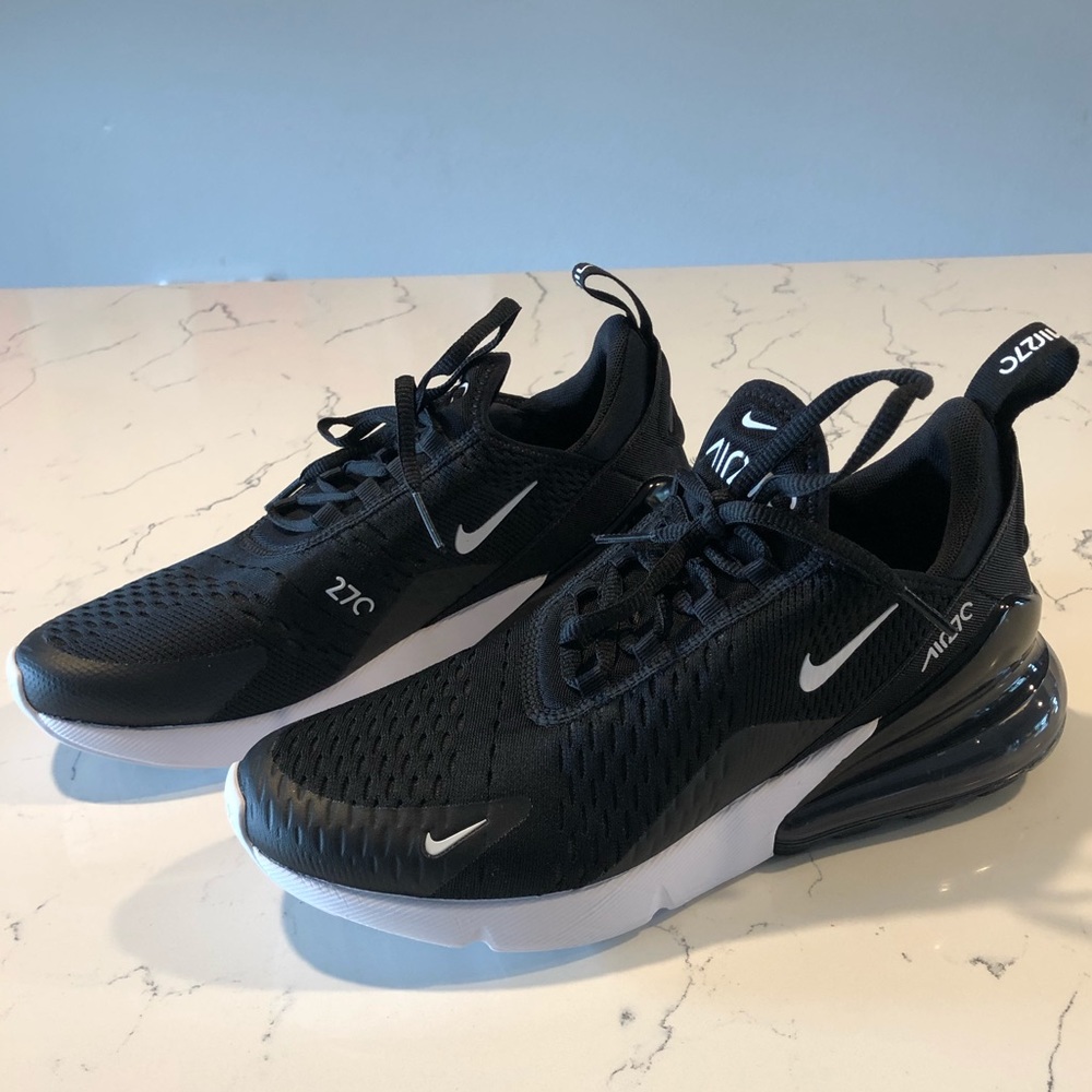 Nike Air Max 270 Black and White Athletic Shoes